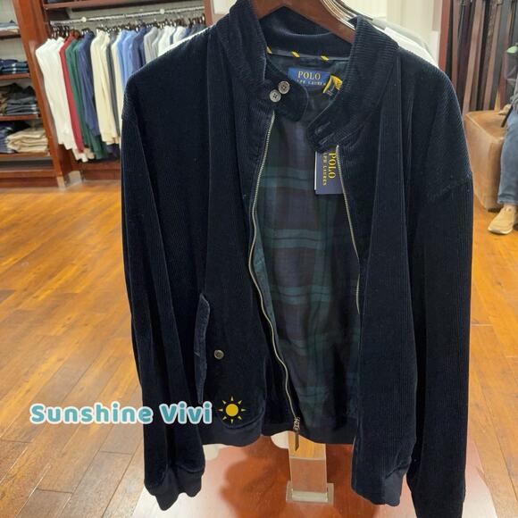 NWT Polo Ralph Lauren Men's Stretch Corduroy Jacket Navy Large - Picture 2 of 13